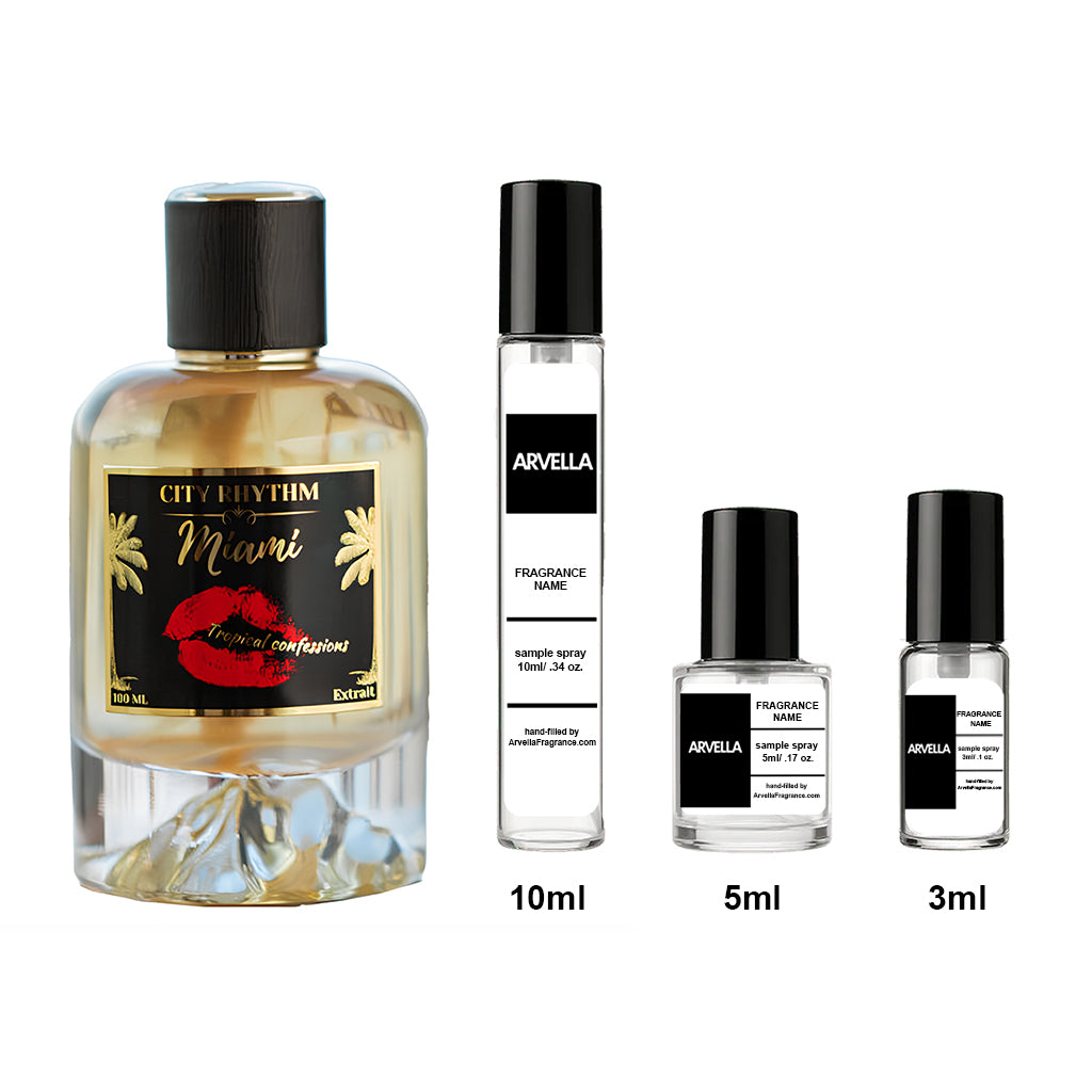 City Rhythm Miami Tropical Confessions Sample 10ml Spray - Arvella Fragrance